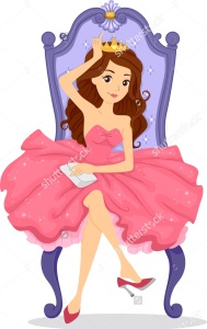stock-vector-illustration-of-a-crowned-prom-queen-sitting-on-her-throne-135832670
